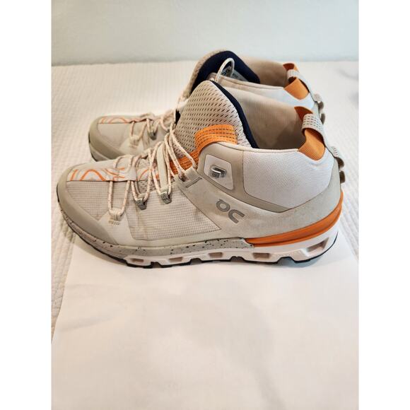 On Cloudtrax Hiking Shoes Women’s 8‎ Beige Orange Trail Sneakers EU 39 - Picture 4 of 11